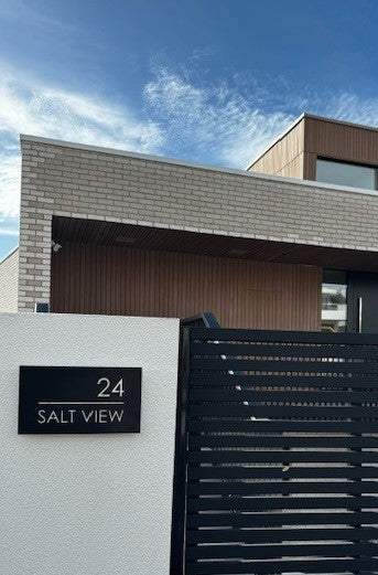 Powder Coated Black House Names