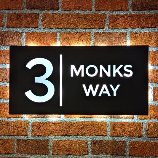 LED House Number & Name Plaque - Buenos Aires