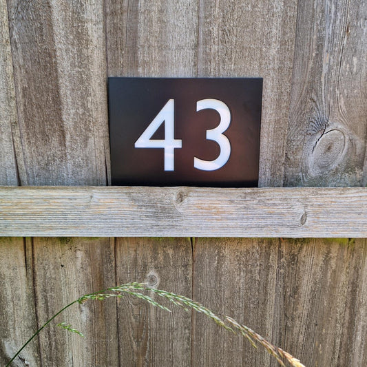 SALE House Number black and white 43 Plaque