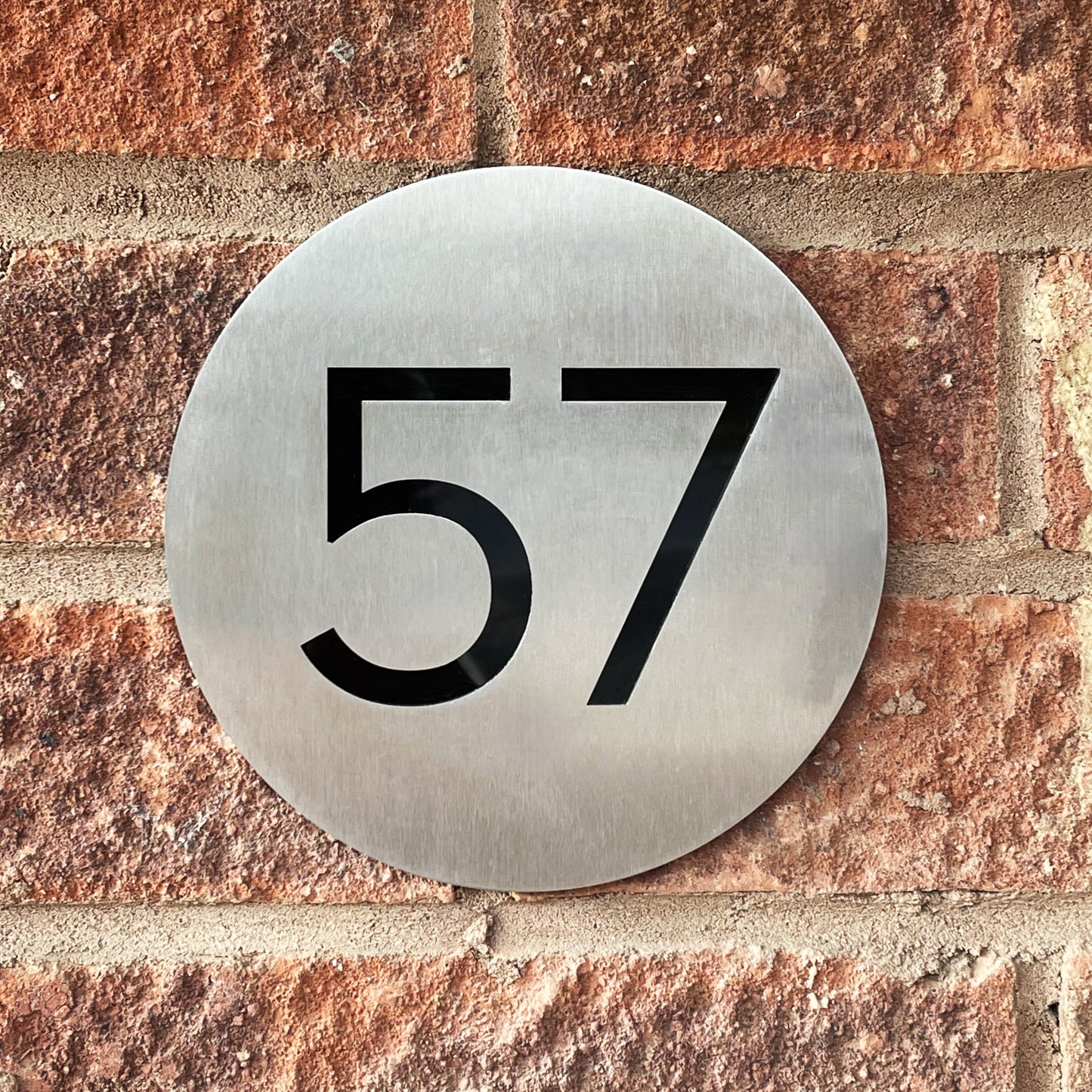 Contemporary Circle House Number Plaque