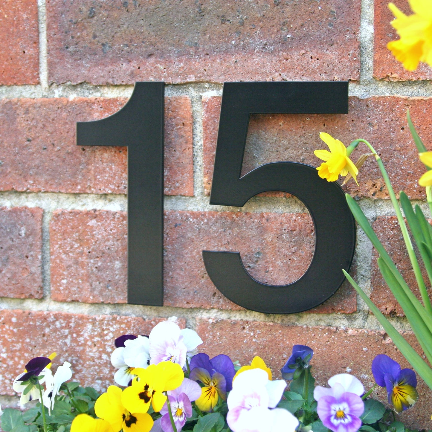 Black House Numbers - Powder Coated Stainless Steel