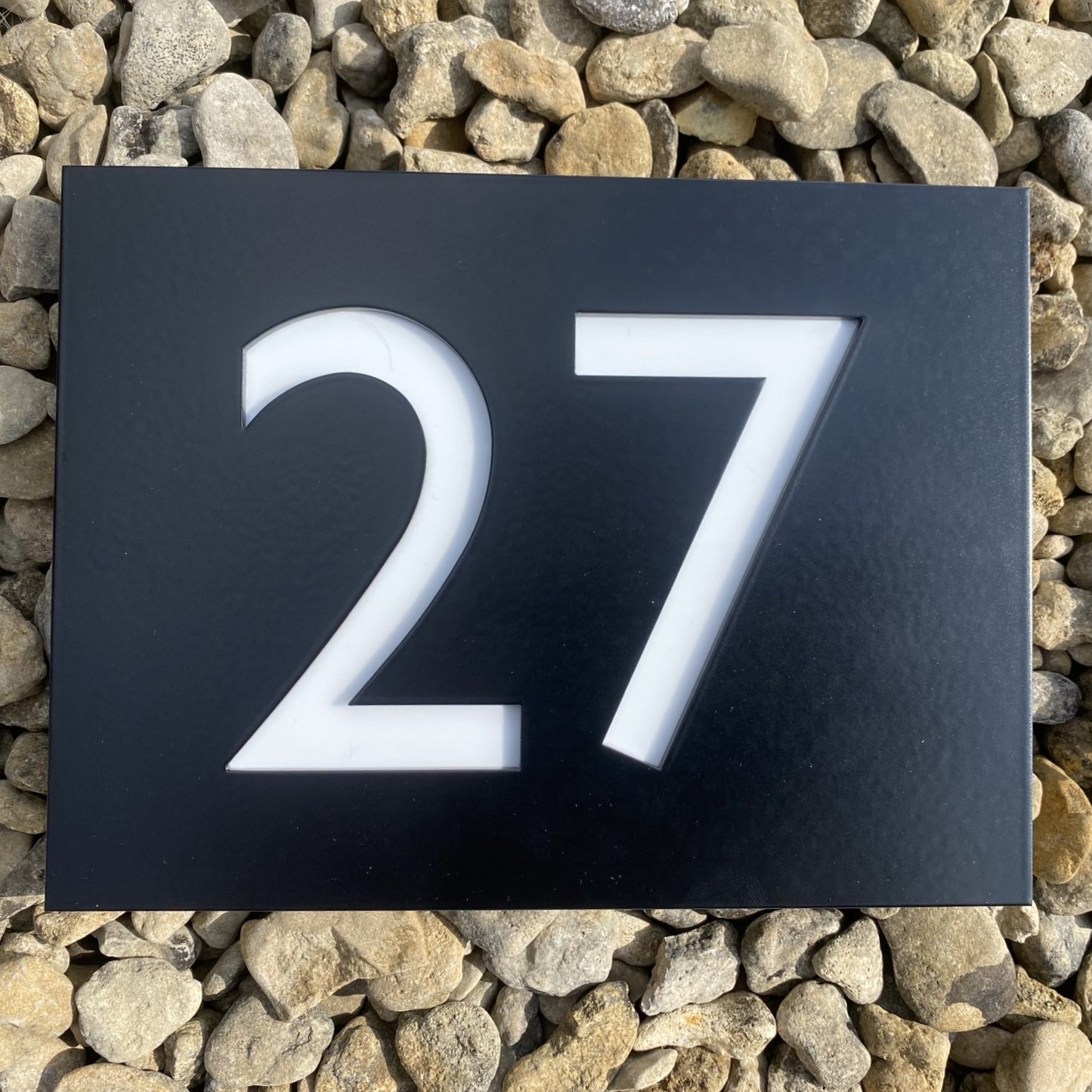 SALE House Number black 27 Plaque