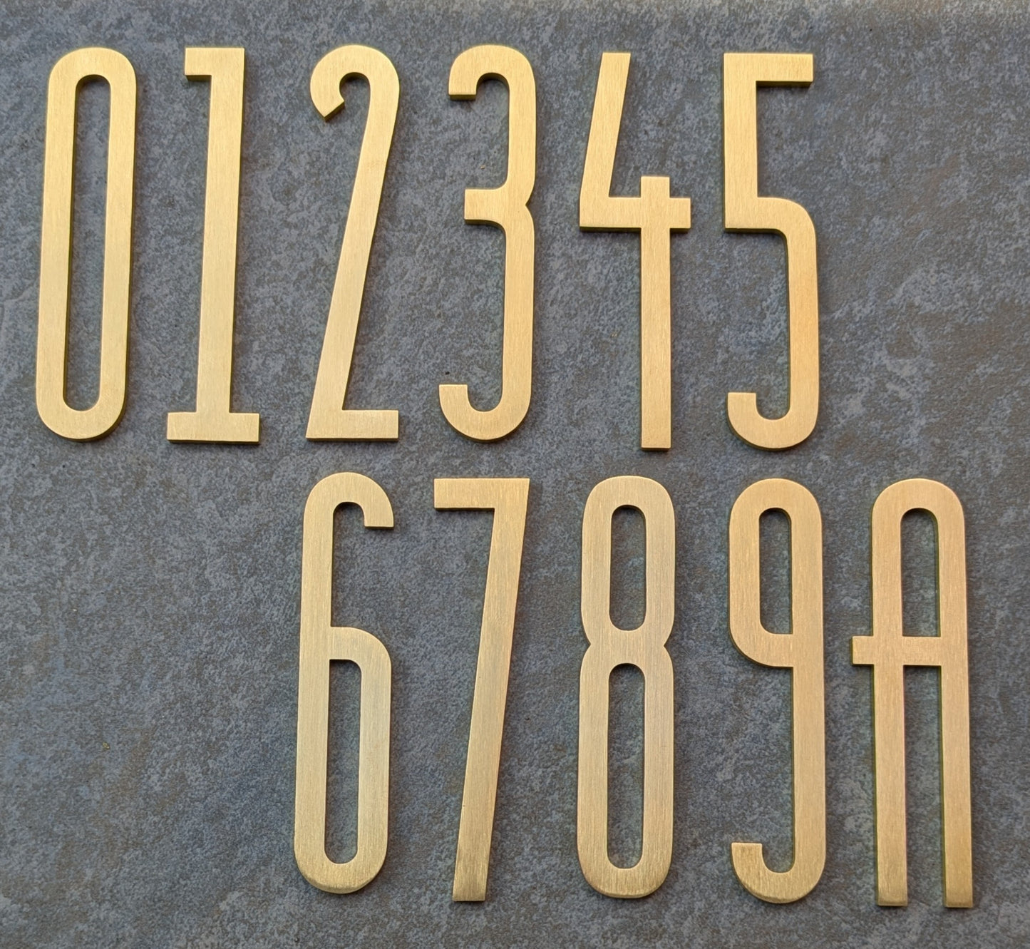 Solid Brass Door Numbers - Stick on Fixing
