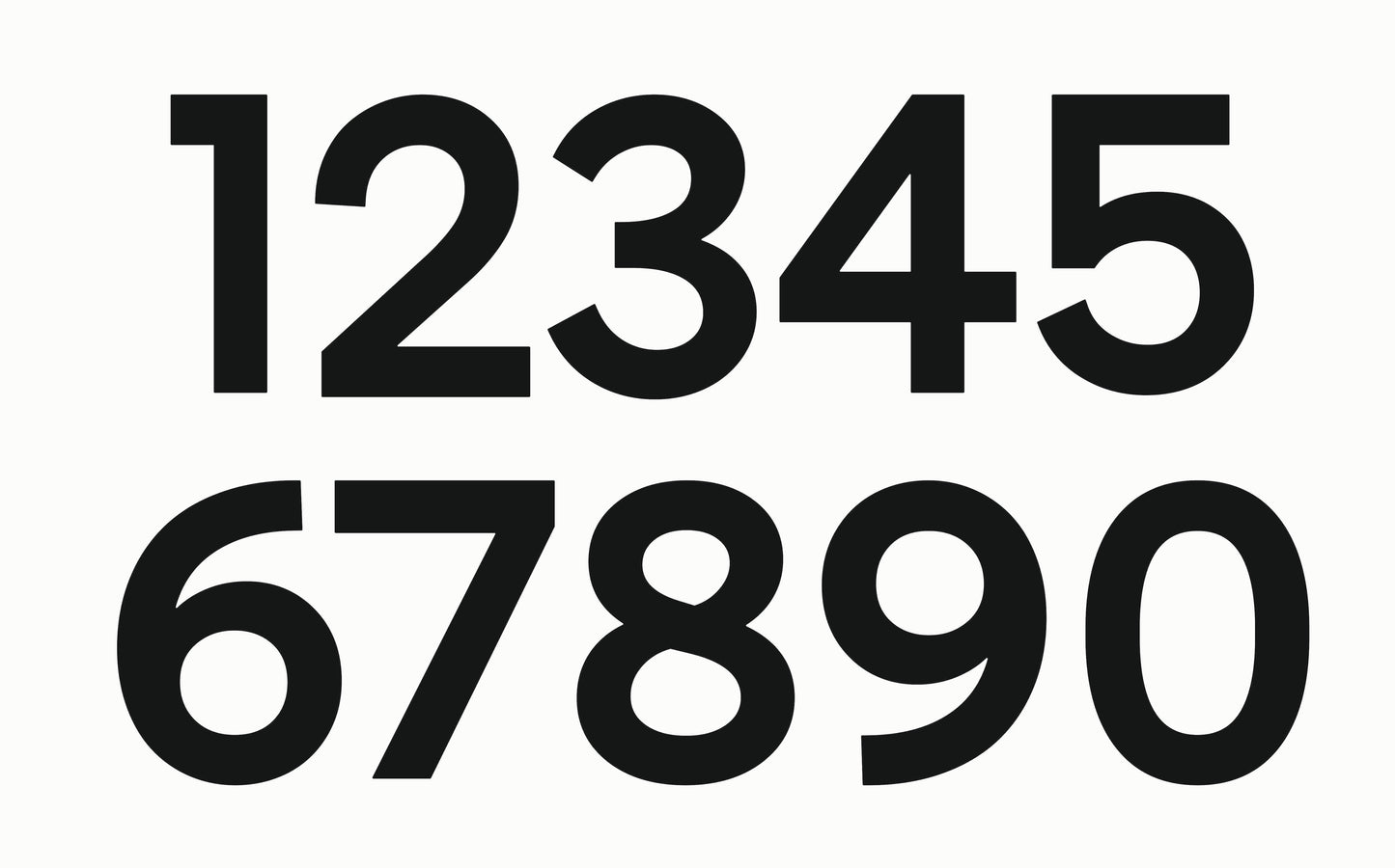 Bold Matt Black Door Number - Stick on Fixing