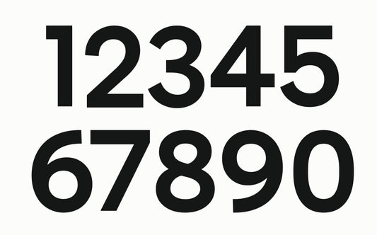 SALE White Door Numbers Bold 100mm