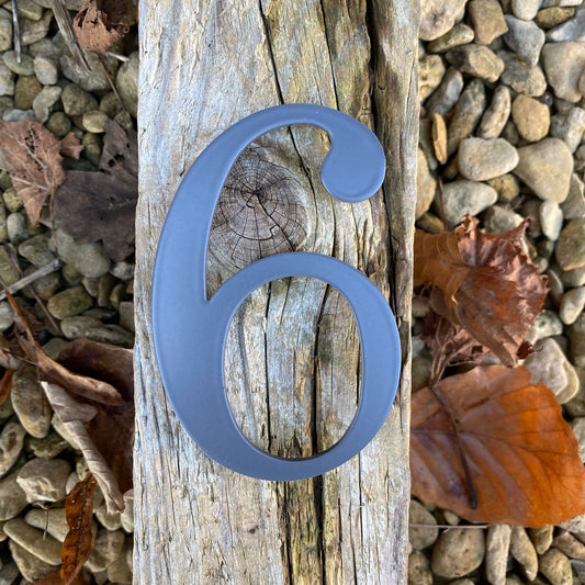 SALE Small Slate Grey House Number 6/9