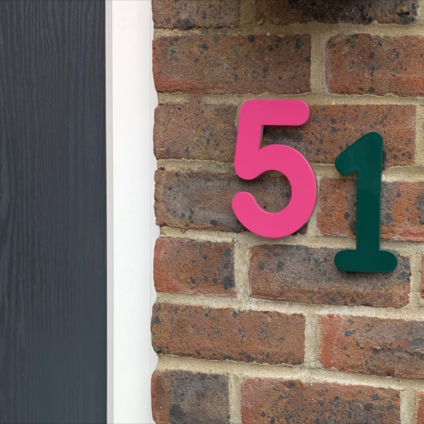 Custom Powder Coated House Number - choose your font and colour