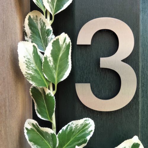Sale Stainless Steel Door Number - Helvetica SMALL