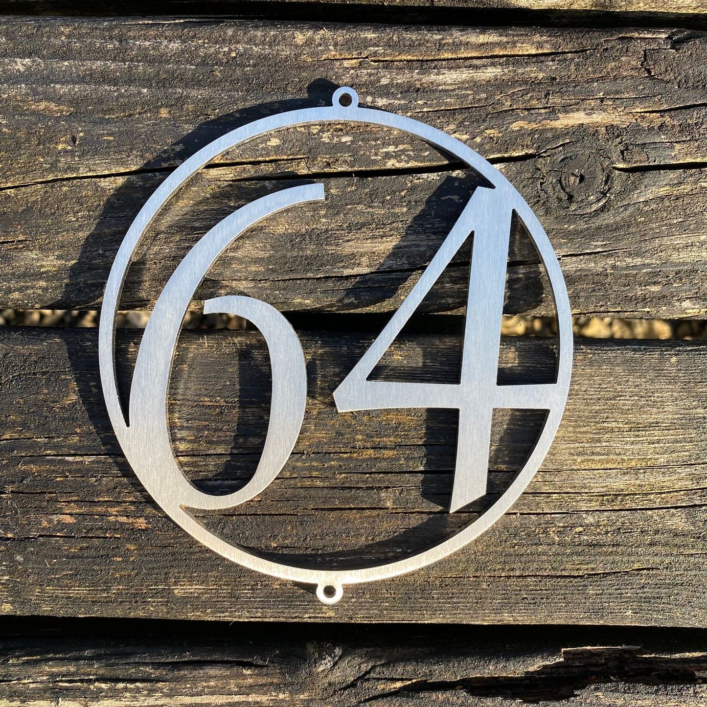 Sale Stainless Steel framed house number 64