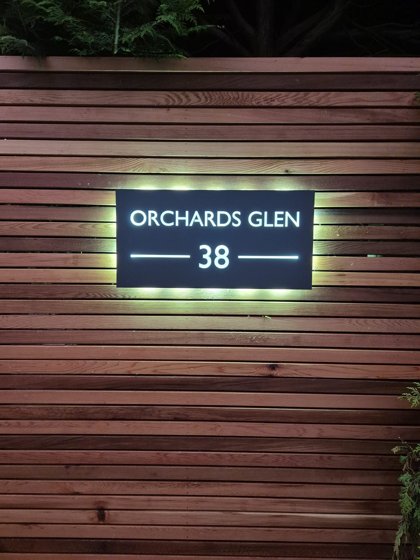 LED House Name in Stainless Steel - Custom