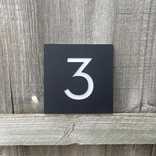 SALE Square House Number Plaque 3
