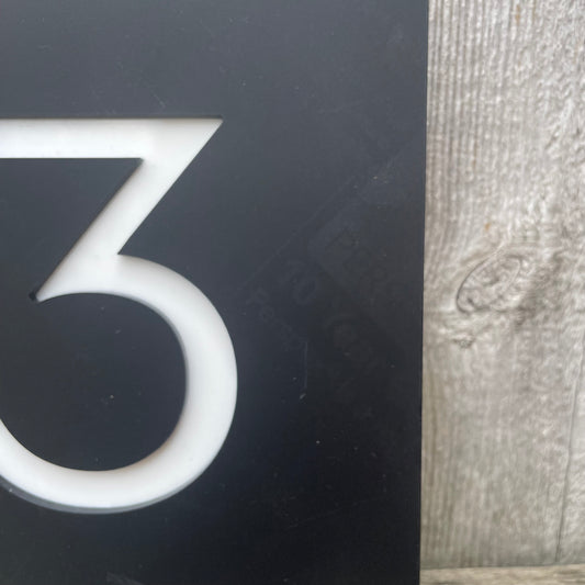 SALE Square House Number Plaque 3