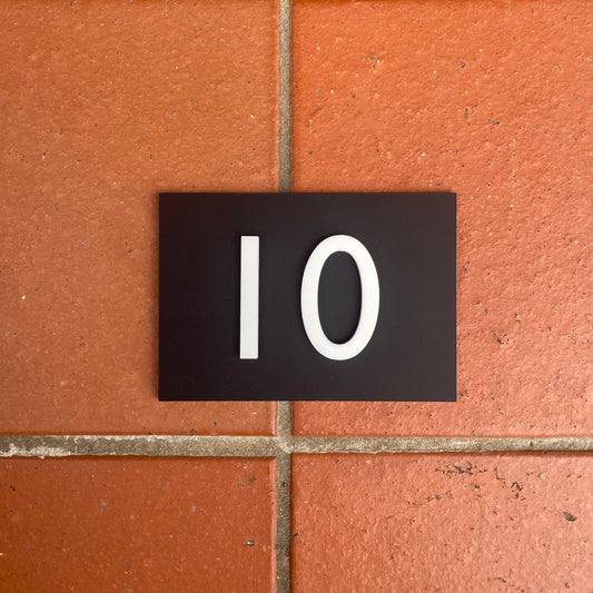 SALE Mini Rectangle House Number Plaque 10