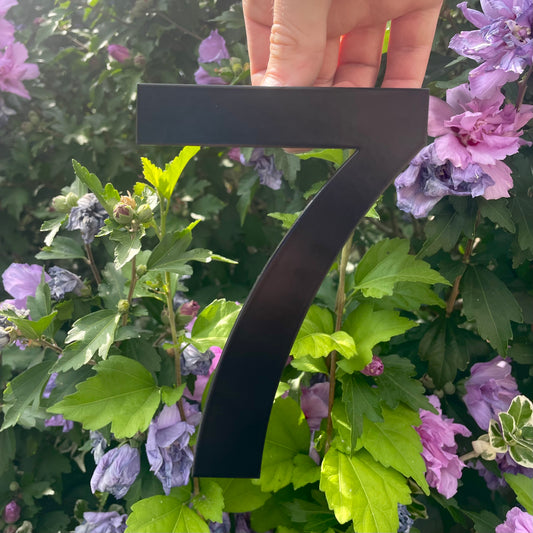 SALE Black Helvetica House Number 7 150mm