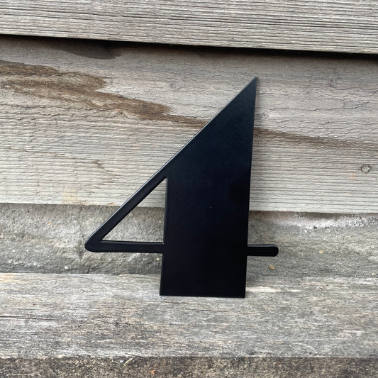 SALE Black Deco House Number 4 150mm