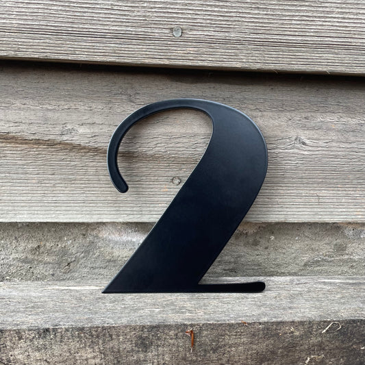 SALE Black Deco House Number 2 150mm