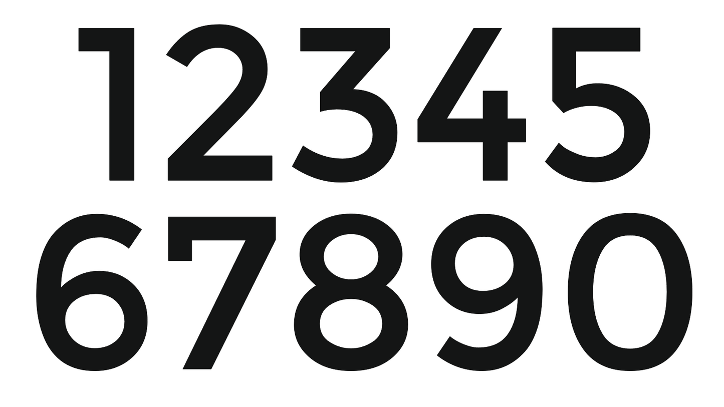 SALE Grey Door Numbers Montserrat 75mm