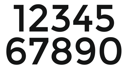 SALE Grey Door Numbers Montserrat 75mm