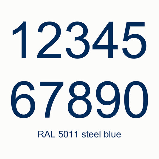 Navy House Numbers - Powder Coated Stainless Steel - Limited Edition