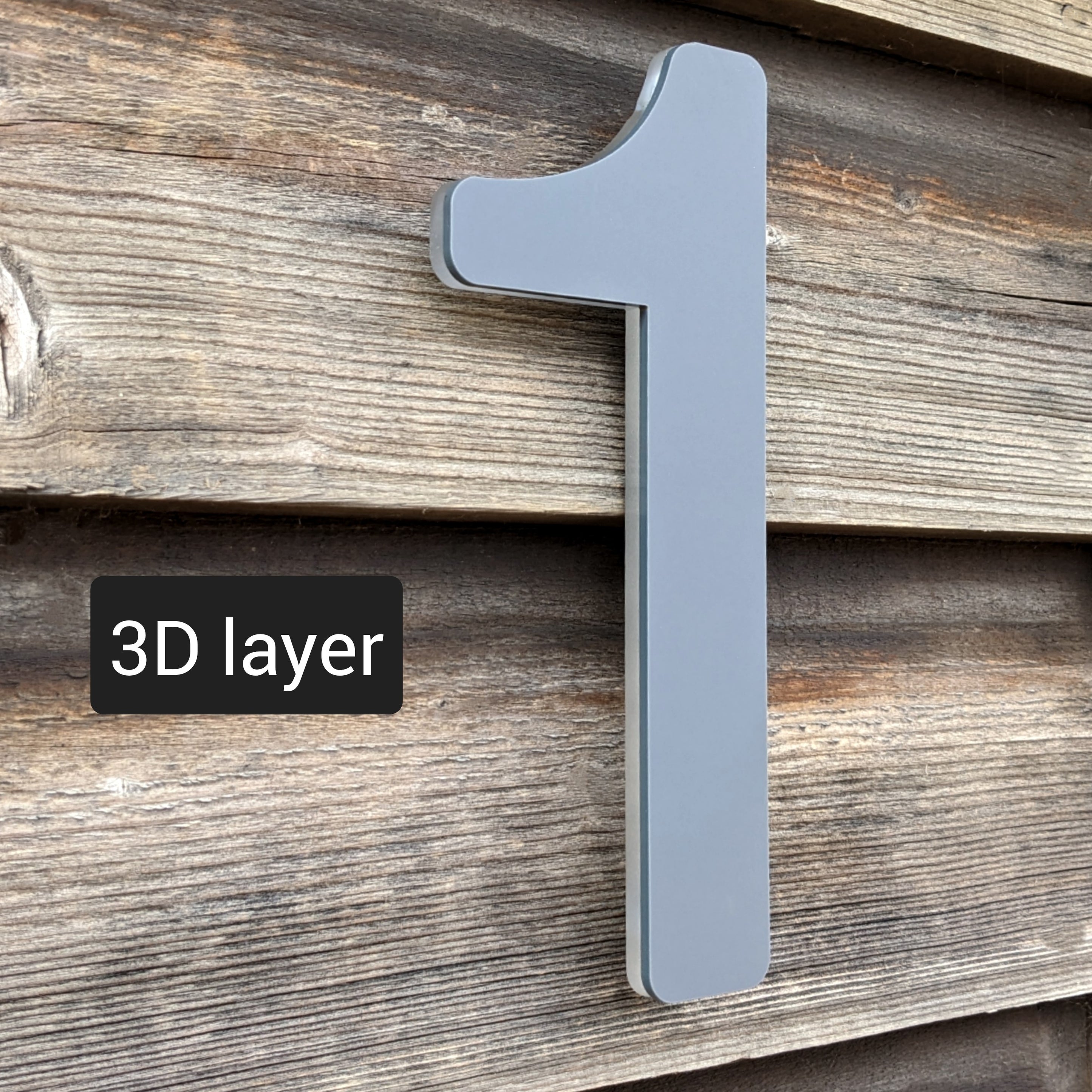 Modern Grey House Numbers 20cm - Acrylic Floating – Housenumbers Limited
