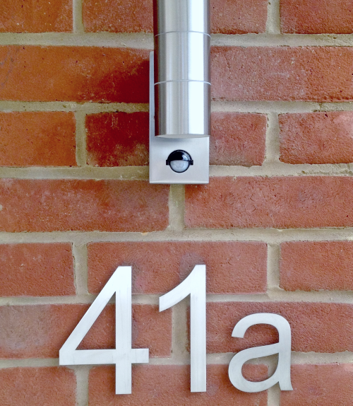 Stainless Steel House Number - Sans Serif