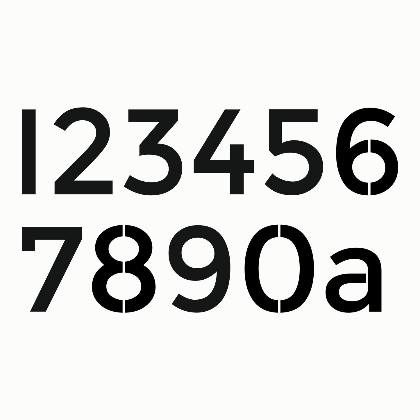 Modern House Number Plaque - Montserrat font