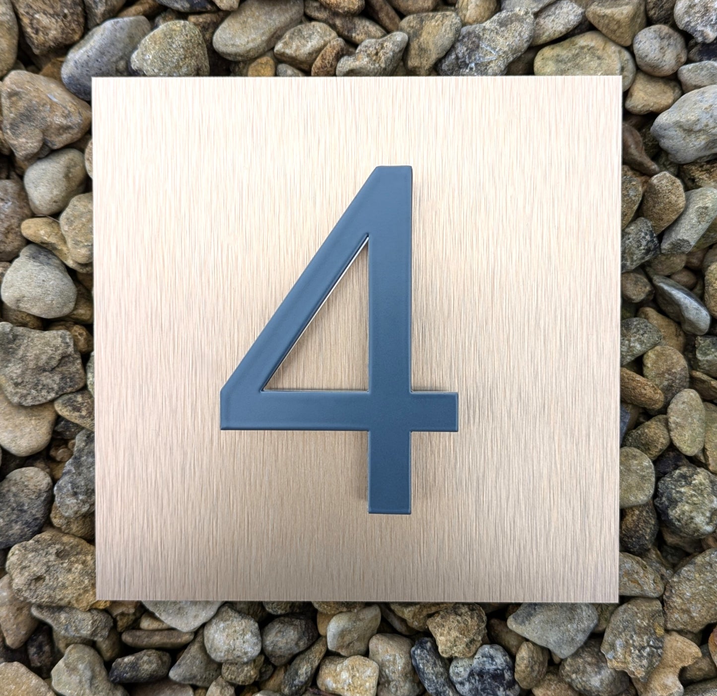 3D House Numbers, mounted onto bronze