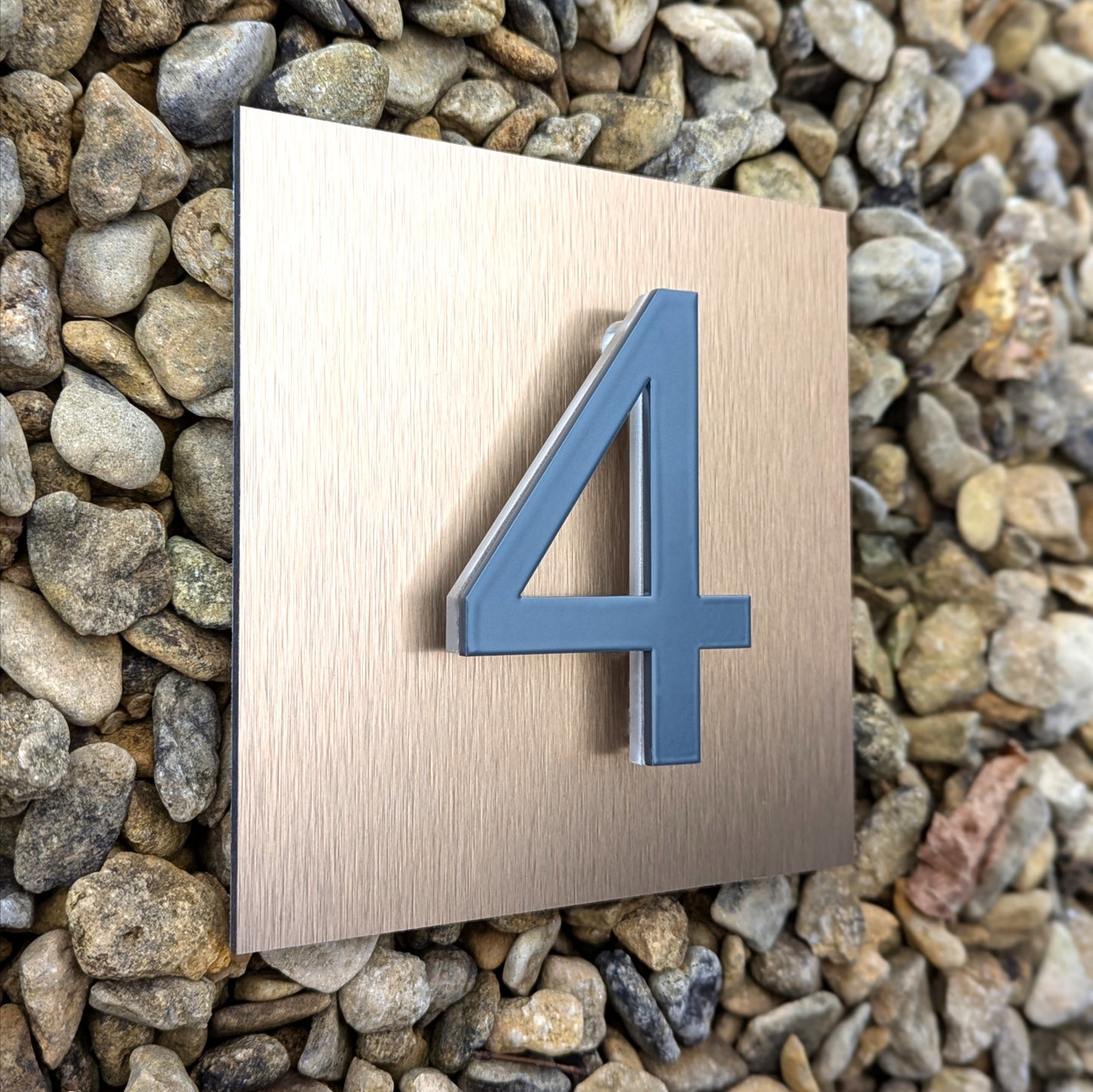 3D House Numbers, mounted onto bronze