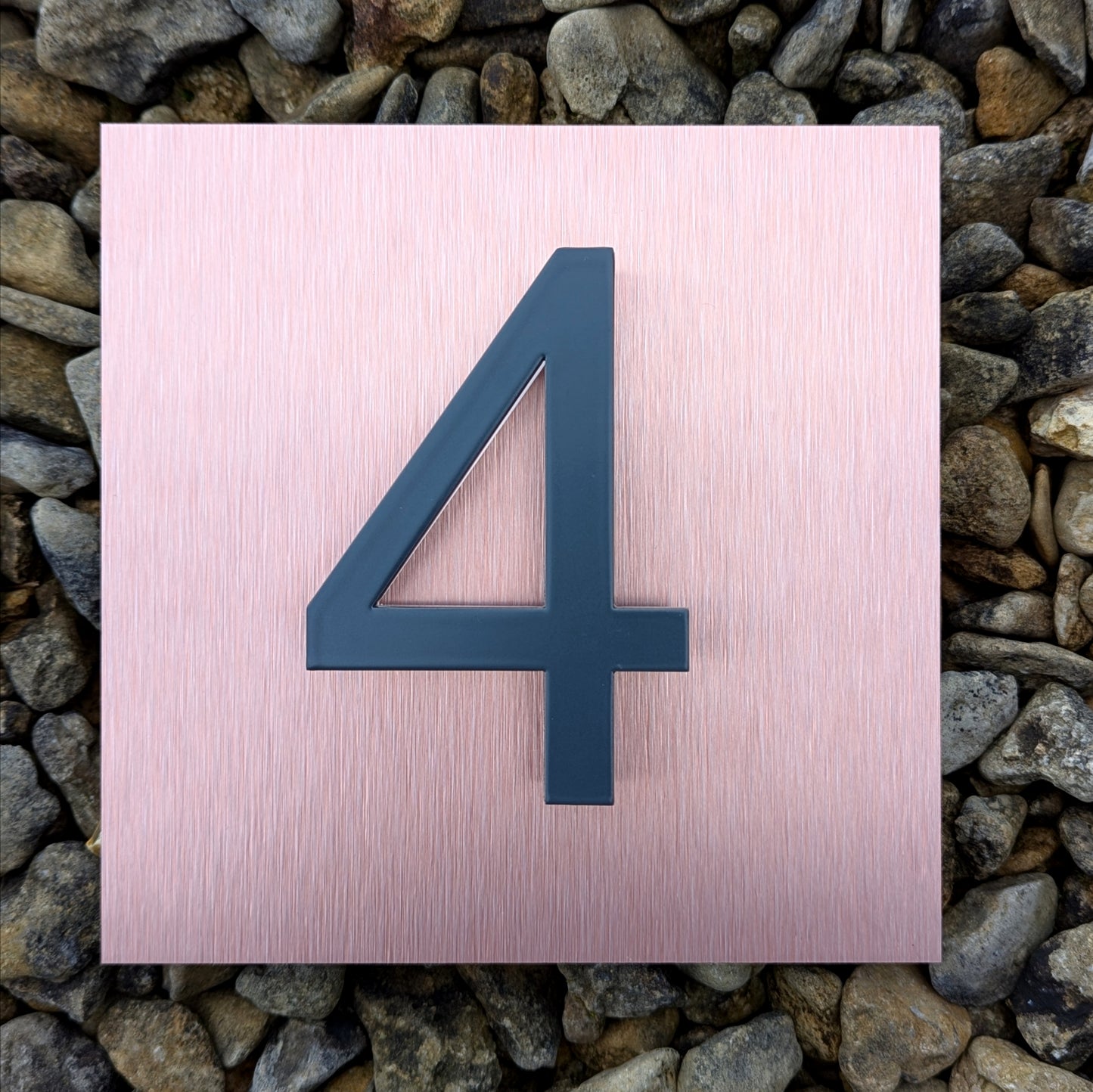 3D House Numbers, mounted onto copper