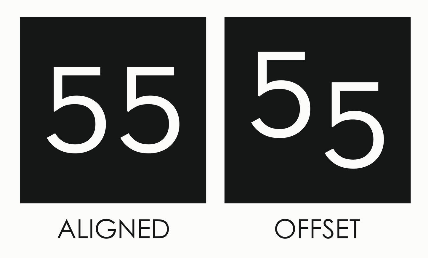 Square House Number Plaque - Black - Recycled Acrylic - Customisable