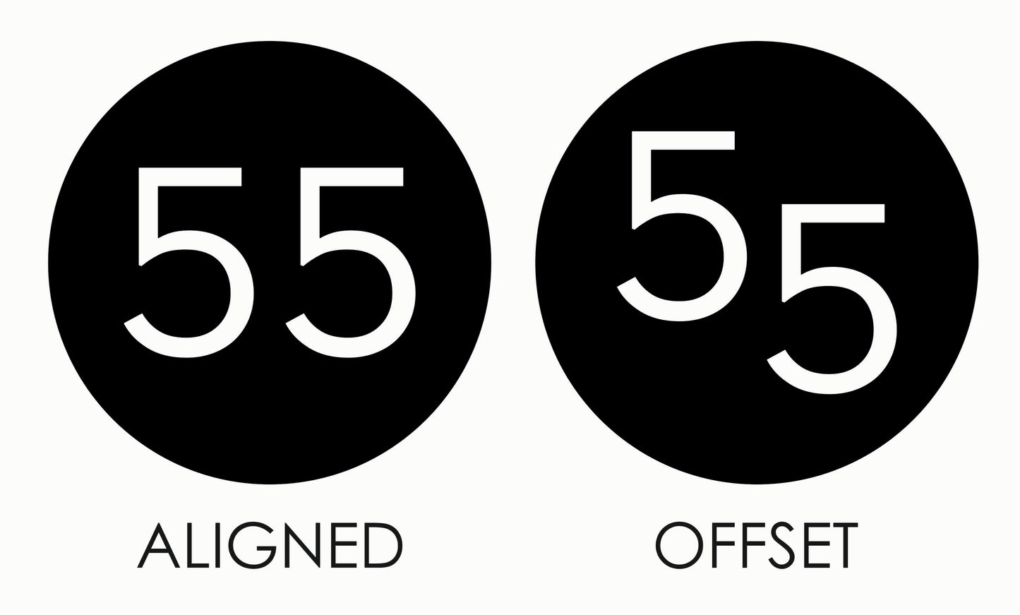Circle House Number Plaque - Black - Recycled Acrylic - Customisable