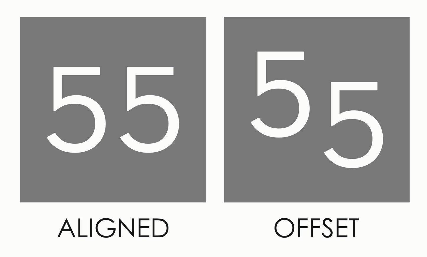 Square House Number Plaque - Grey - Customisable