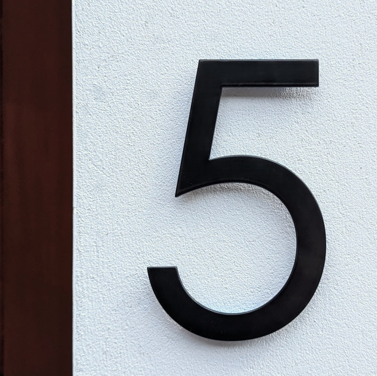 Black House Numbers - Powder Coated Stainless Steel - Century Gothic