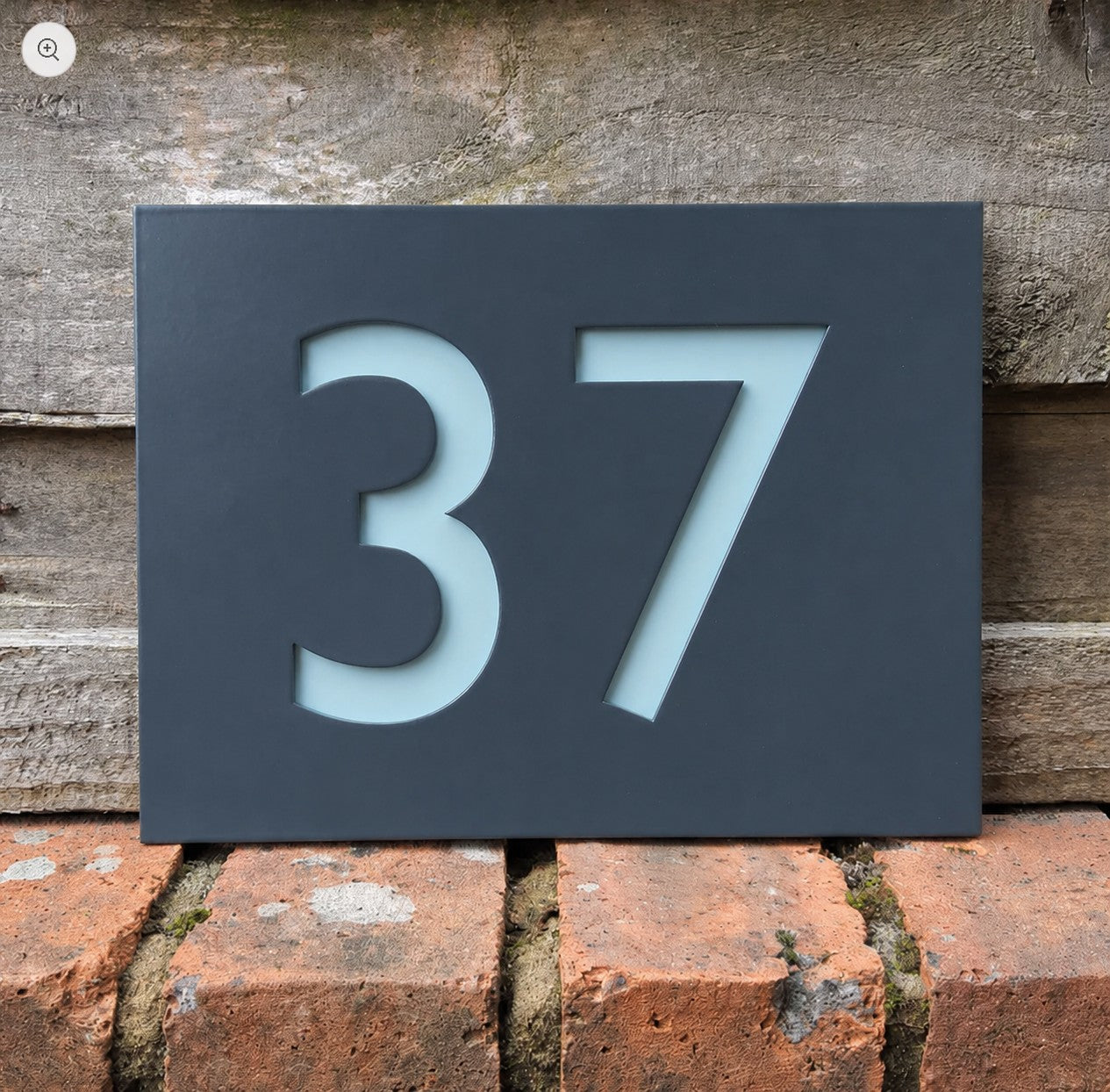 Anthracite Grey House Number Plaque - Powder Coated Stainless Steel