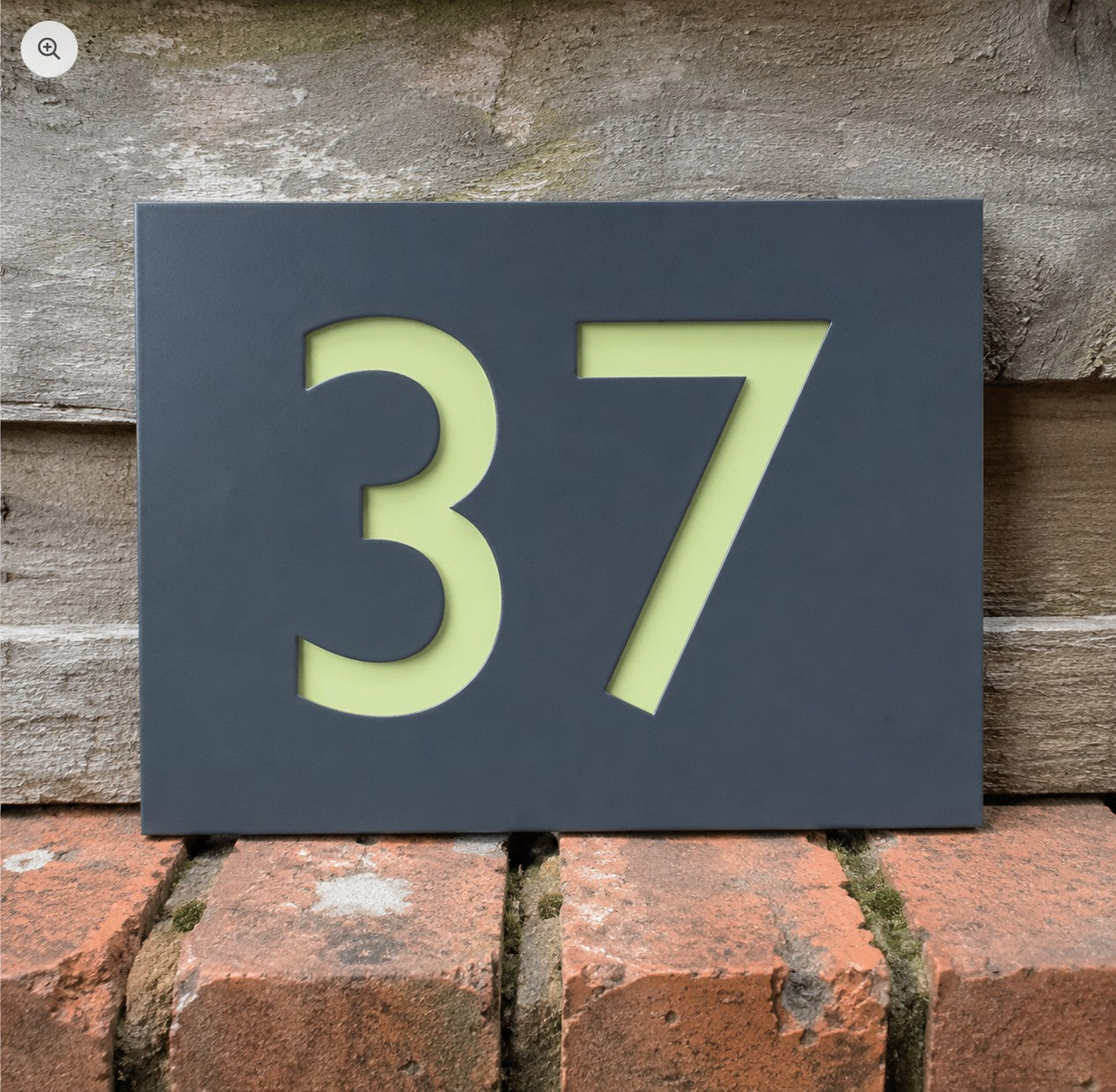 Anthracite Grey House Number Plaque - Powder Coated Stainless Steel