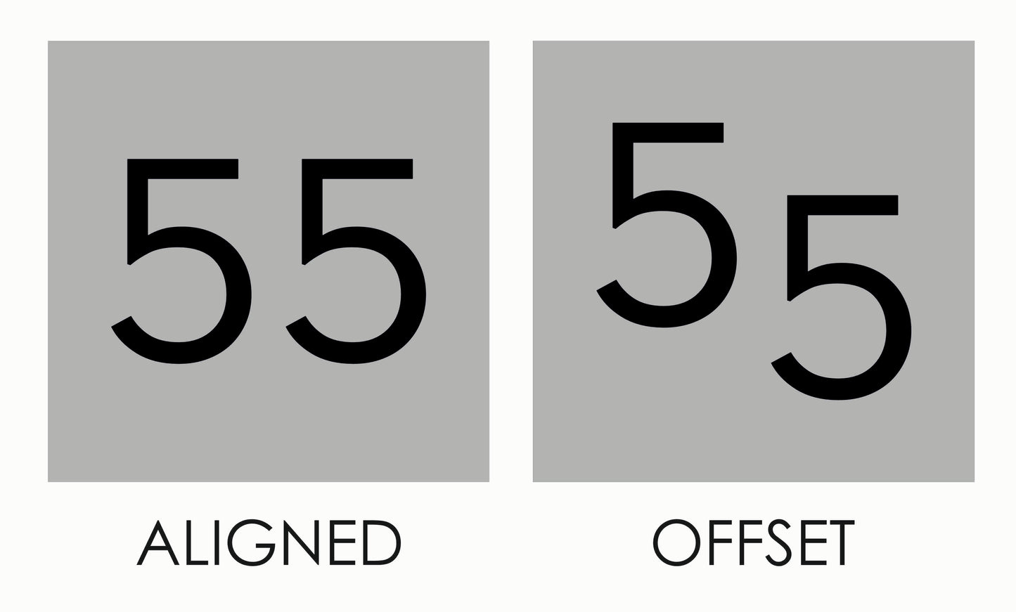 Contemporary Square House Number Plaque