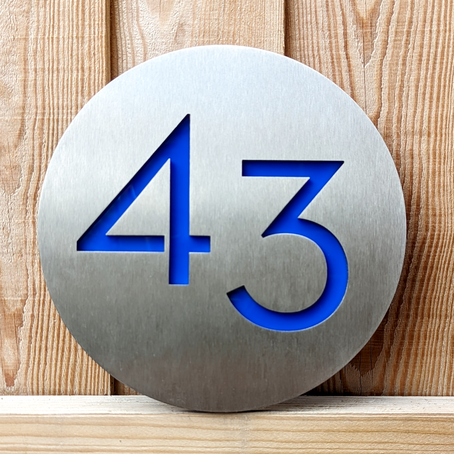 Contemporary Circle House Number Plaque