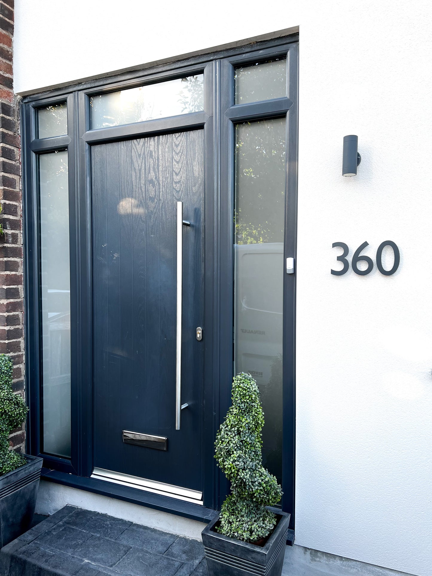 Anthracite Grey House Numbers - Powder Coated Stainless Steel