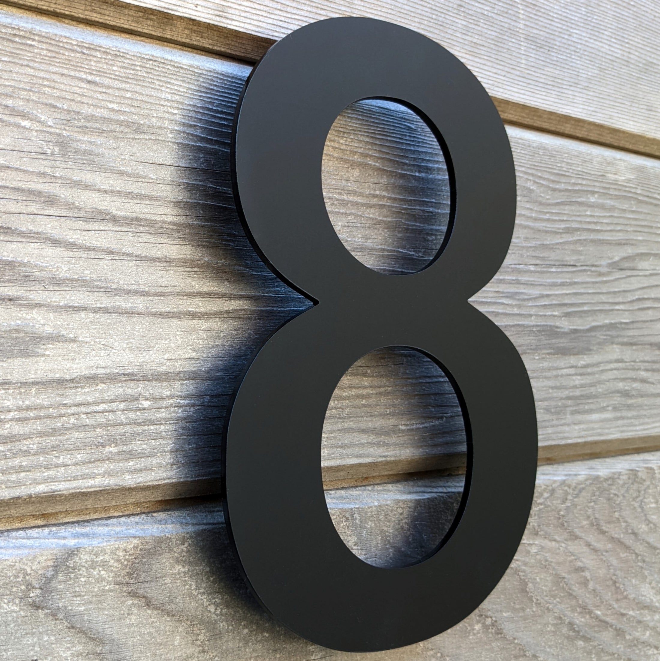 Modern Black House Numbers 20cm - Acrylic Floating – Housenumbers Limited