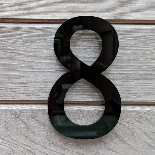 SALE Custom House Number 8 - 20cm floating - Custom Colour (Black)