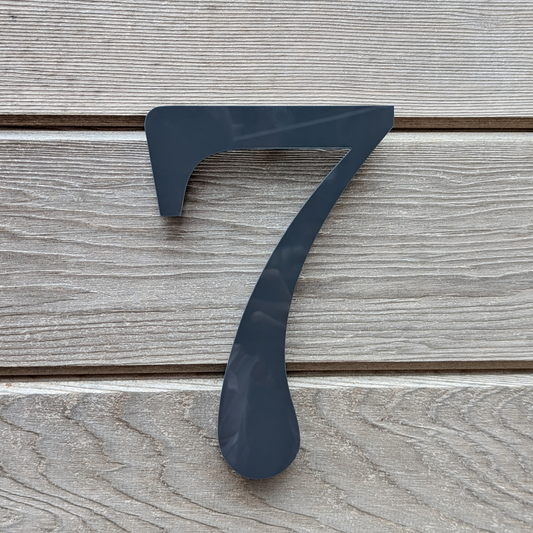 SALE Custom House Number 7 - 20cm floating - Custom Colour (Charcoal Grey)