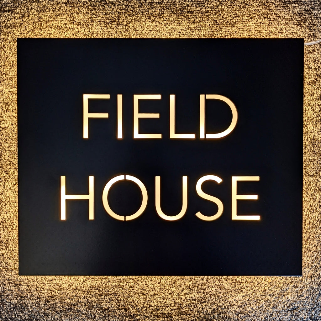 LED House Name, LED House Sign, LED Sign, Light up Sign, LED House Sgin, Warm wHite LED House Sign, Bespoke House Sign, House Name in Stainless Steel, Stainless Steel LED Sign, Sign for unlit areas, House Name, Custom Made House Name