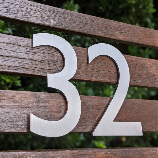 Stainless Steel House Number - Modern House Number - Address Number - Door Number - Contemporary House Number