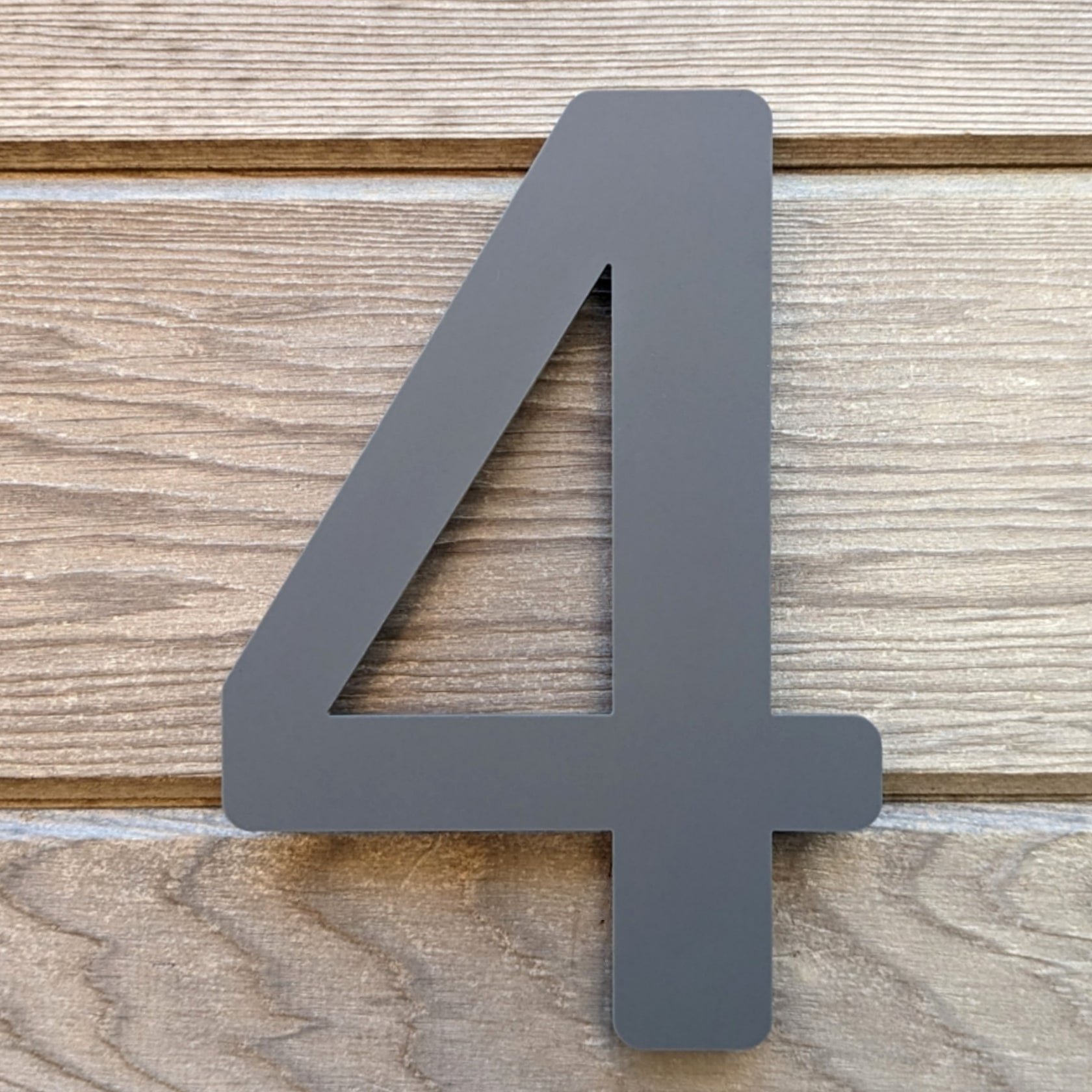 Modern Grey House Numbers 20cm - Acrylic Floating – Housenumbers Limited