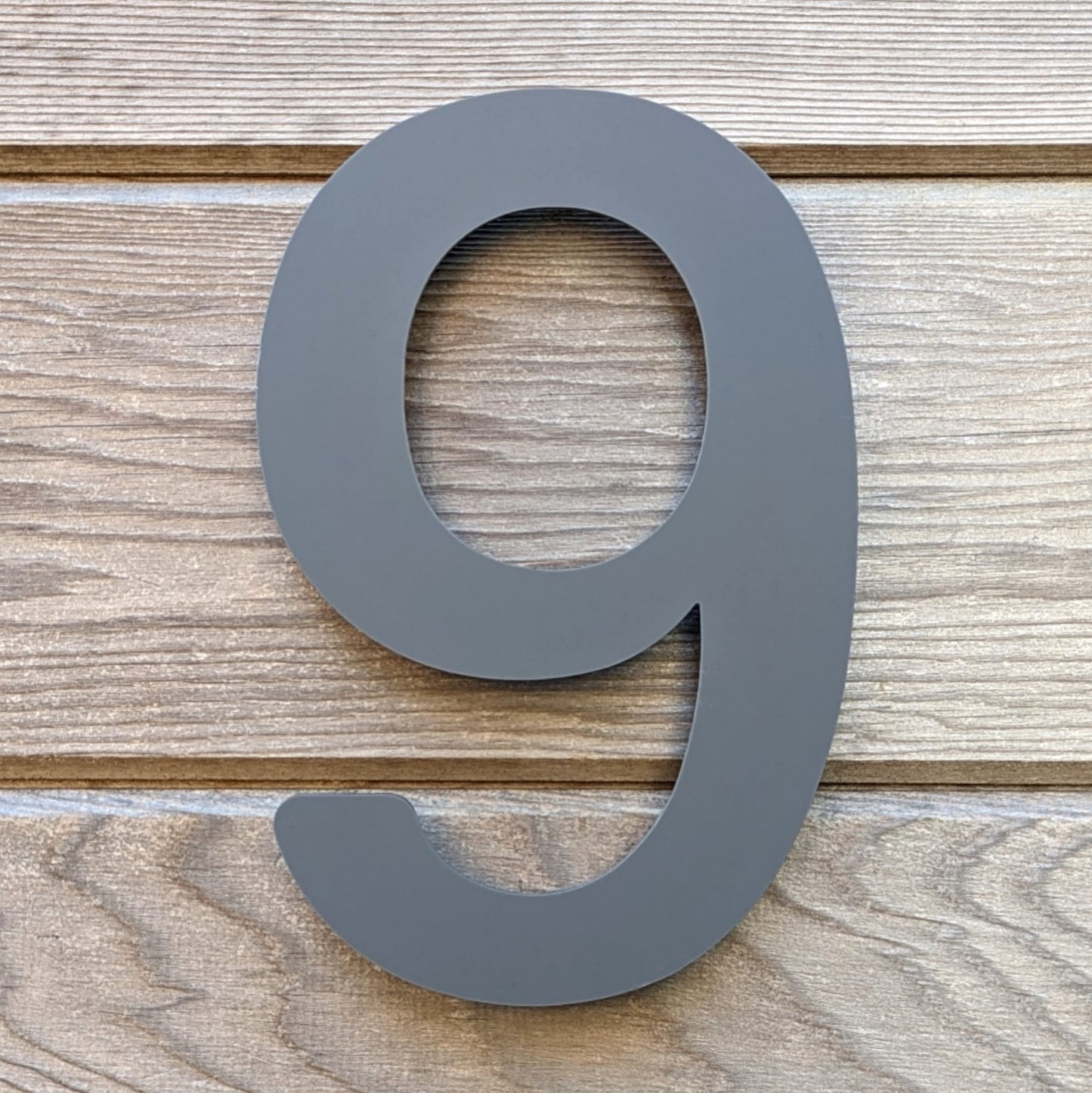 Modern Grey House Numbers 20cm - Acrylic Floating