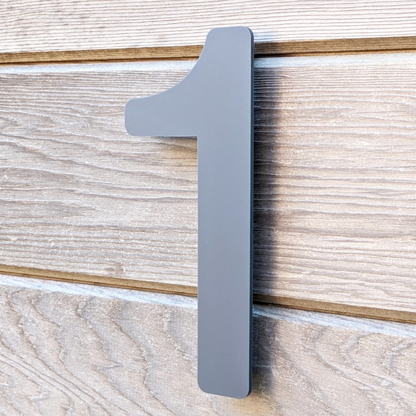 Modern Grey House Numbers 20cm - Acrylic Floating