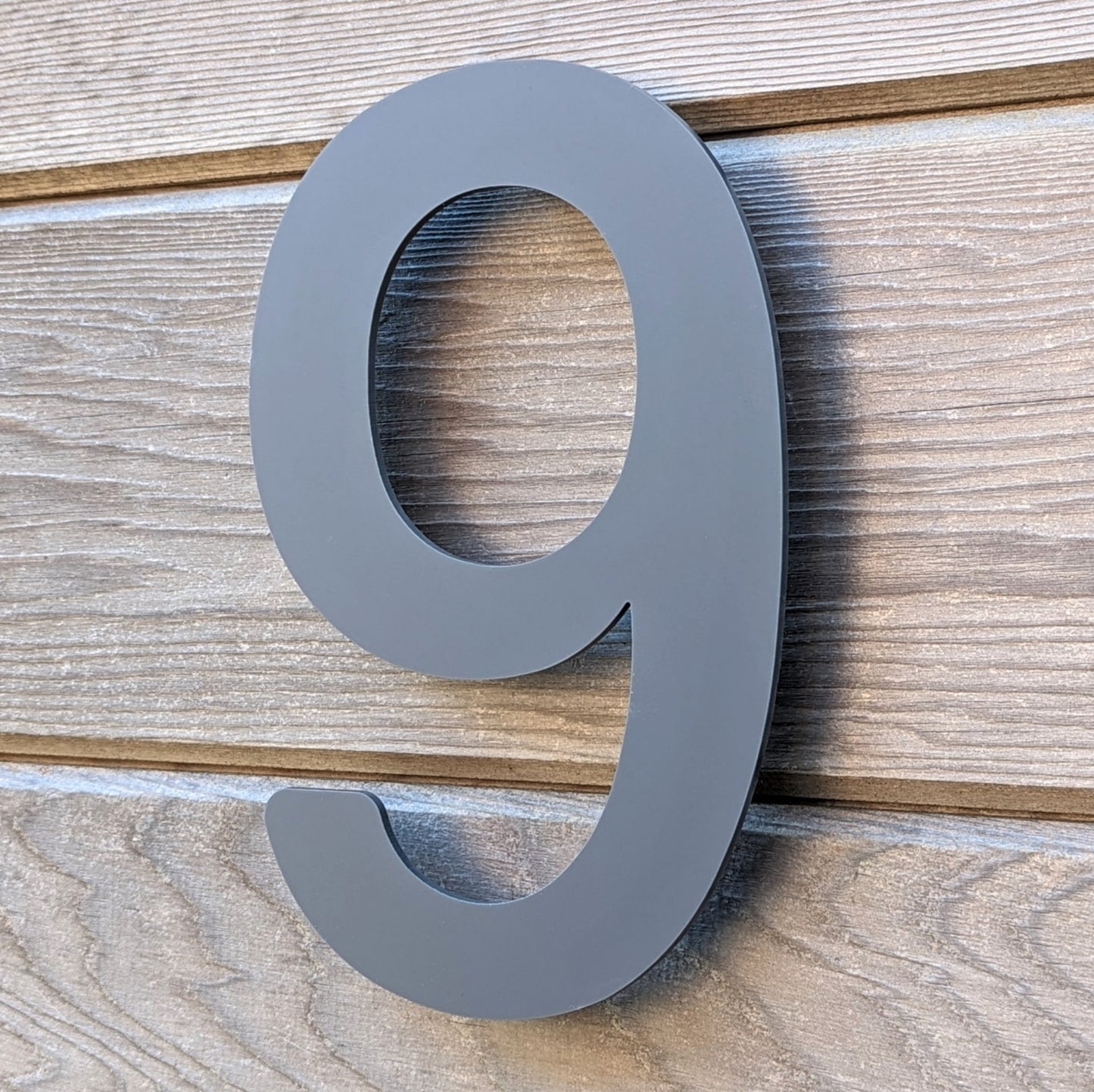 Modern Grey House Numbers 20cm - Acrylic Floating