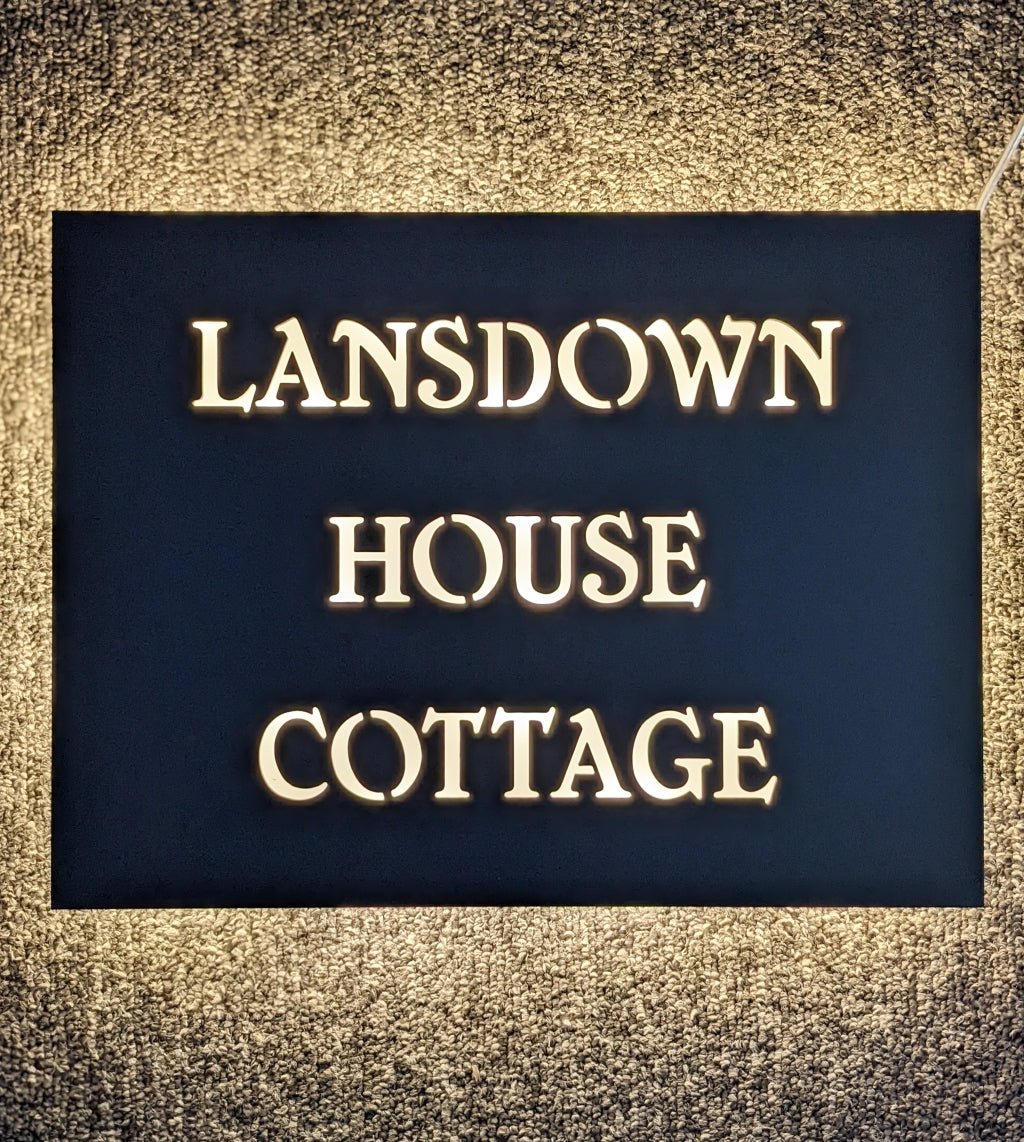 LED House Name, LED House Sign, LED Sign, Light up Sign, LED House Sgin, Warm wHite LED House Sign, Bespoke House Sign, House Name in Stainless Steel, Stainless Steel LED Sign, Sign for unlit areas, House Name, Custom Made House Name