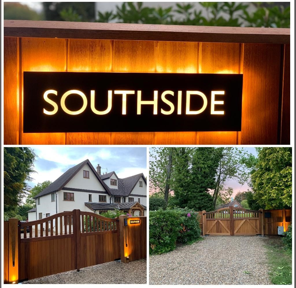 LED House Name, LED House Sign, LED Sign, Light up Sign, LED House Sgin, Warm wHite LED House Sign, Bespoke House Sign, House Name in Stainless Steel, Stainless Steel LED Sign, Sign for unlit areas, House Name, Custom Made House Name