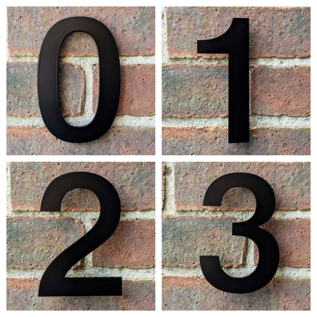 Black house numbers , powder coated house numbers , contemporary house numbers , modern house numbers , floating house numbers , house numbers 